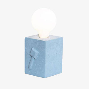 LED table lamp with 3D colour design block