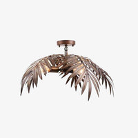 Designer LED pendant light with palm tree effect metal