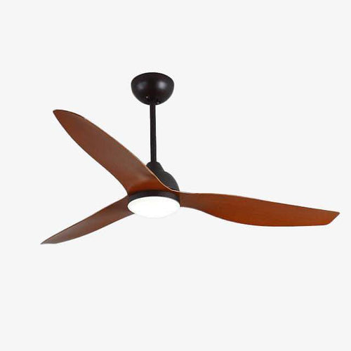 LED ceiling fan with 3 wooden blades