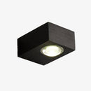 Square black LED wall light