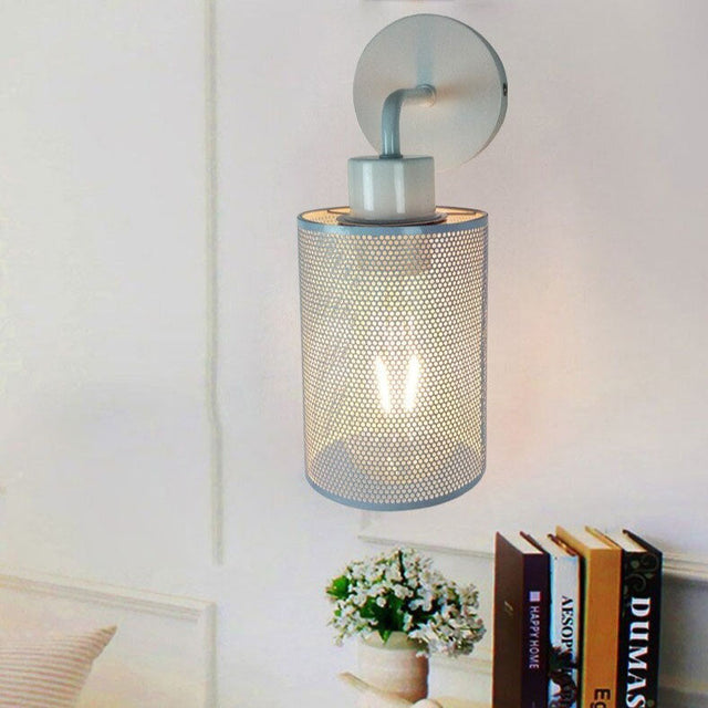 Rustic retro cage wall light