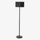 Black floor lamp with lampshade