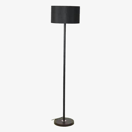 Black floor lamp with lampshade