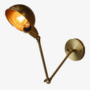 Industrial retro gold wall light