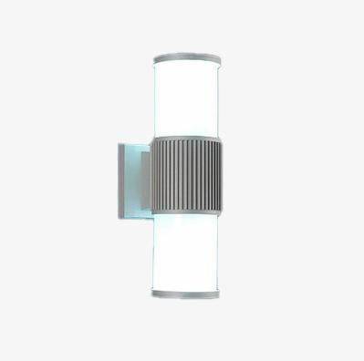 Cylindrical outdoor LED aluminium wall light - vue 3 sur 3