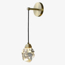 Designer LED wall light with Loft crystal stone glass