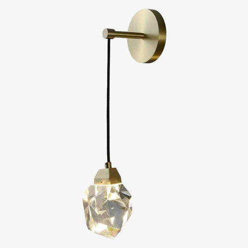 Designer LED wall light with Loft crystal stone glass