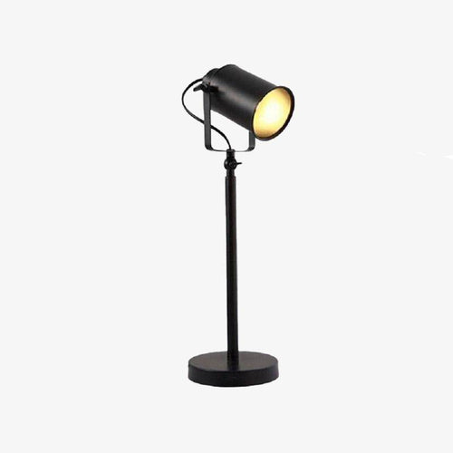 LED desk lamp adjustable spot on black stand - vue 5 sur 6
