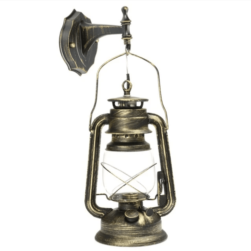 Antique rustic retro kerosene wall light - vue 3 sur 5