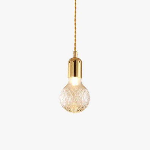 Gold designer LED chandelier in metal and crystal glass loft style