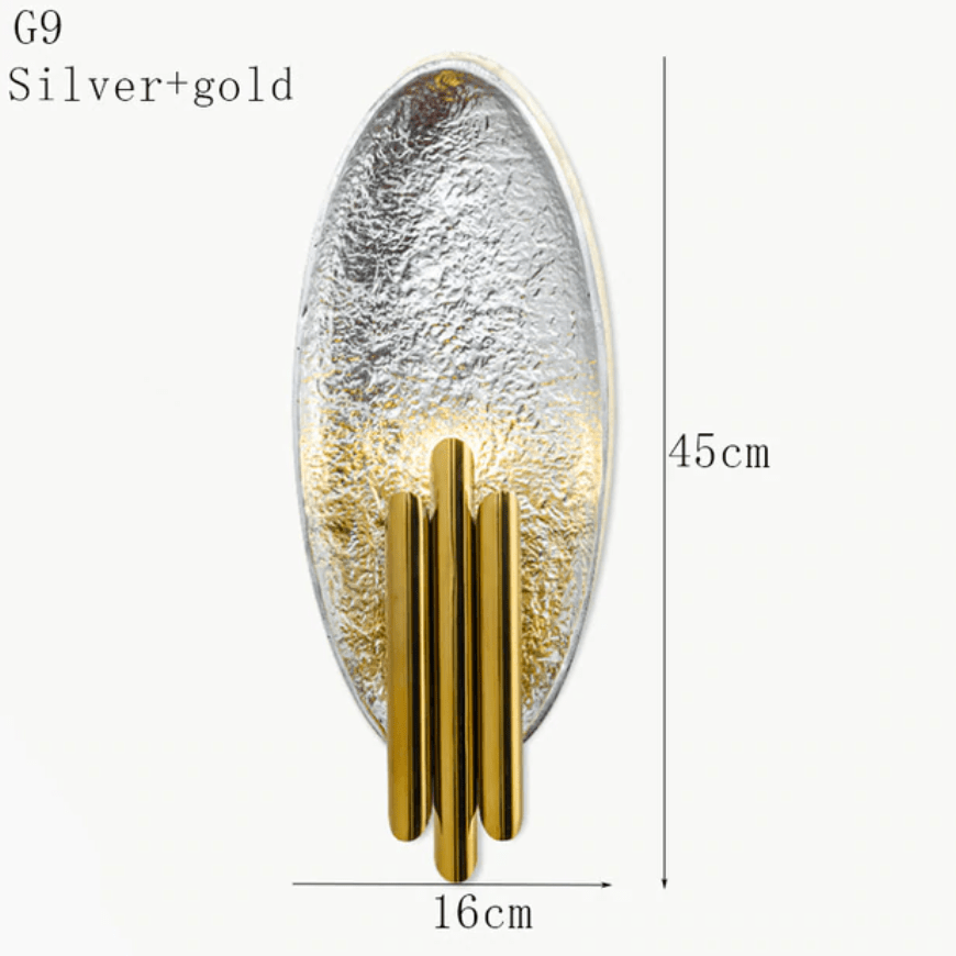 Applique murale design LED arrondie avec trois tubes style Sconce