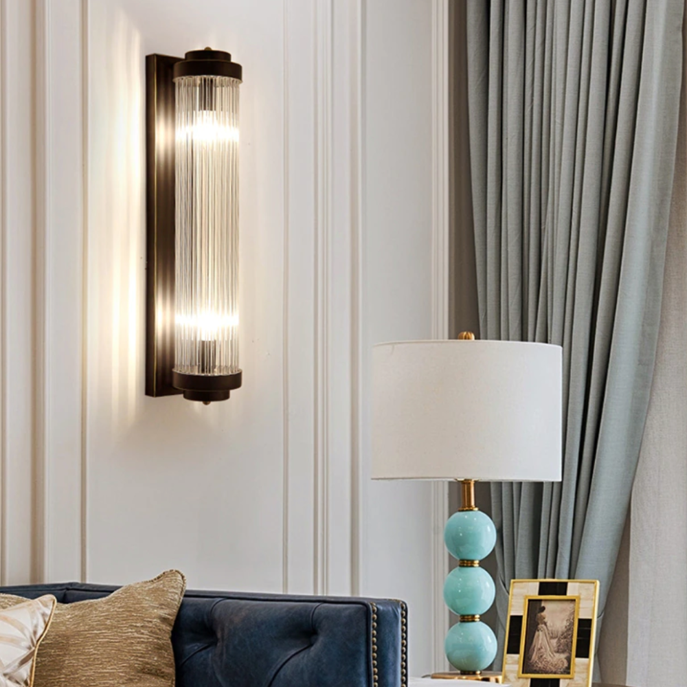 Modern elongated crystal luxury Alleya wall light - vue 4 sur 7