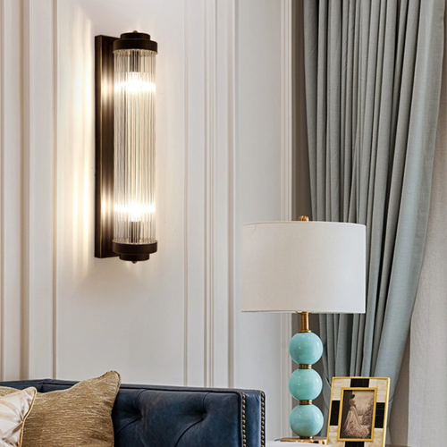 Modern elongated crystal luxury Alleya wall light - vue 5 sur 7