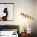 Scandinavian wooden rectangular LED wall light