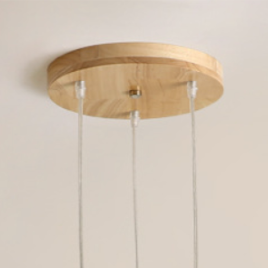 Scandinavian pendant light with conical shade and wooden detail Avi - vue 7 sur 7