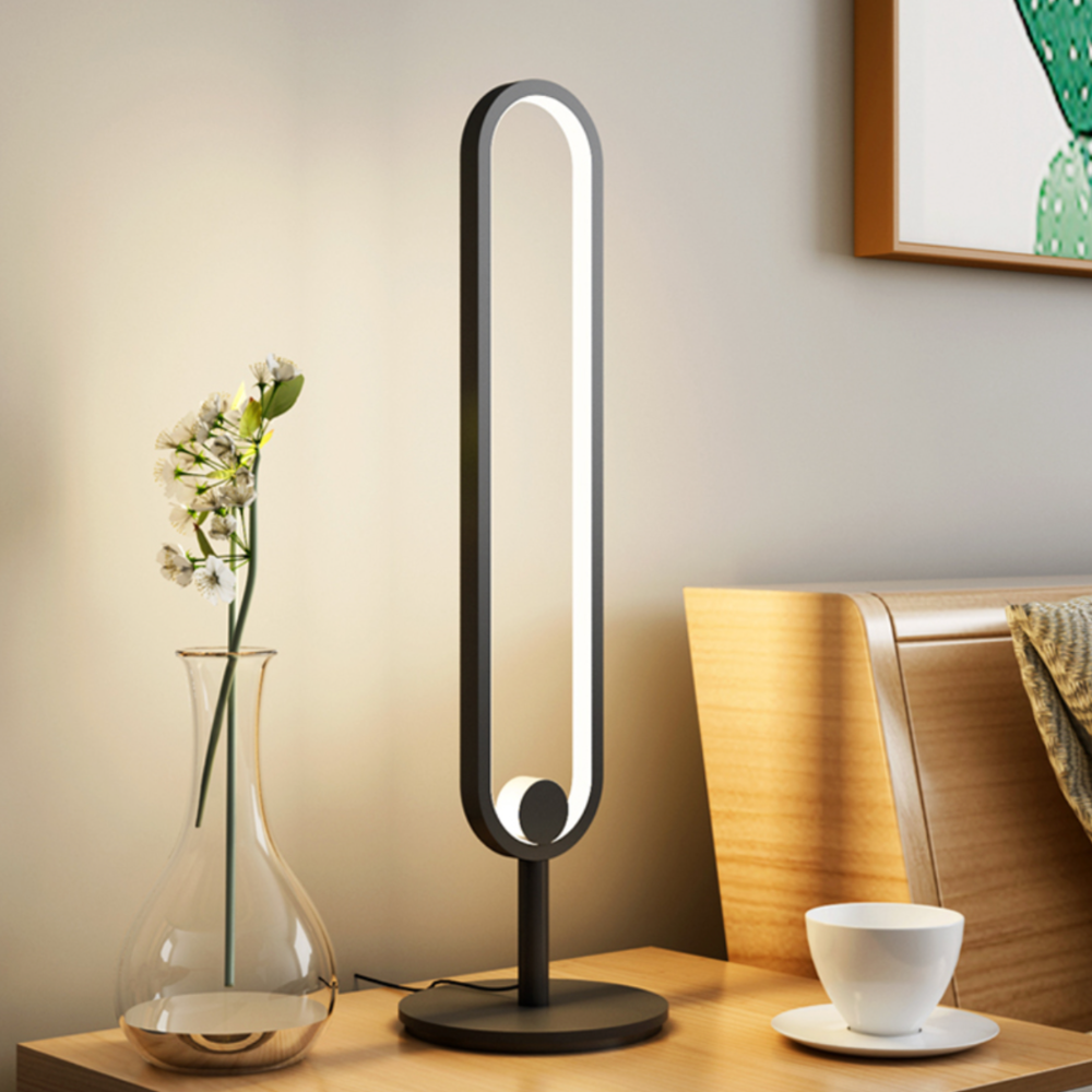 Minimalist industrial LED metal table lamp Hevenly