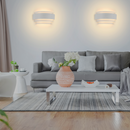 LED wall light with rounded design lamp