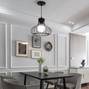 Industrial design pendant light with cage lamp