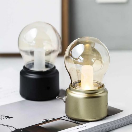 Vintage LED bulb-shaped table lamp - vue 3 sur 6