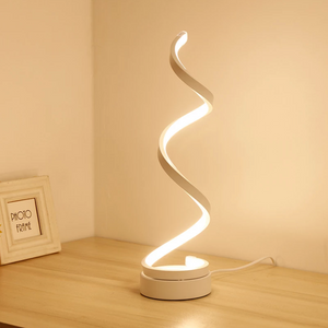 Spiral LED table lamp Dormitory design
