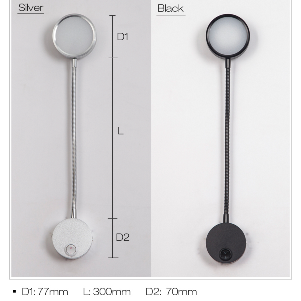 LED reading lamp for table or wall mounting - vue 5 sur 5