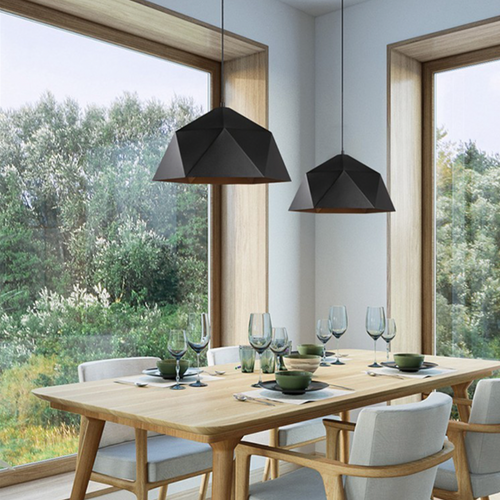Industrial geometric cone LED pendant light - vue 3 sur 5
