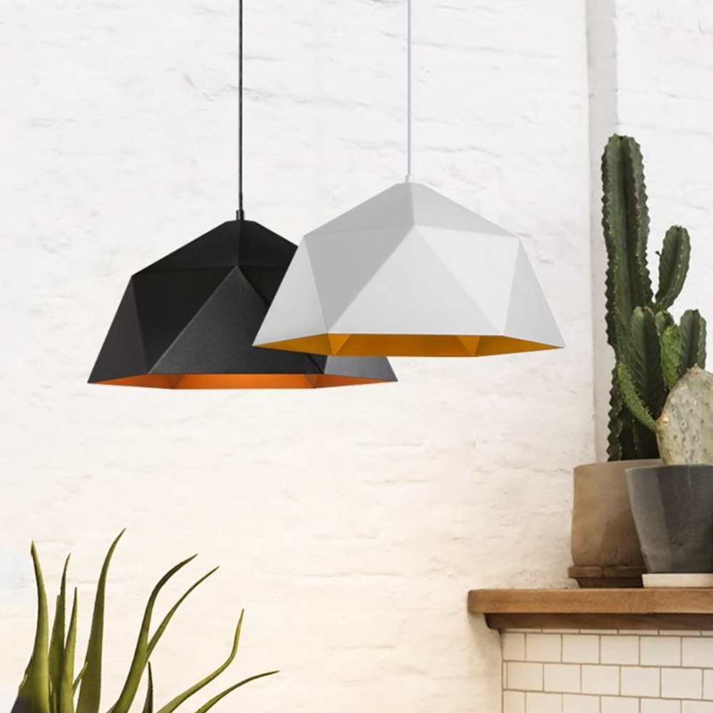 Industrial geometric cone LED pendant light - vue 3 sur 5