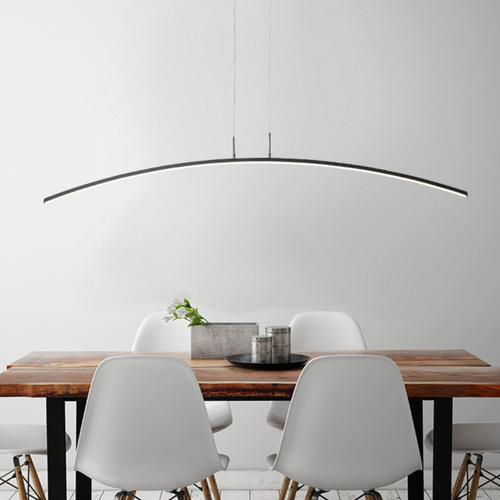 Modern LED designer arc chandelier - vue 4 sur 5