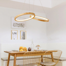 Botimi circular wooden LED chandelier