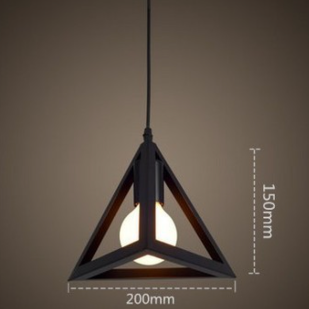 Triangle design pendant light in assorted colours - vue 10 sur 10