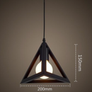 Triangle design pendant light in assorted colours