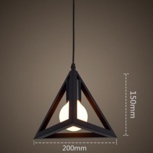Triangle design pendant light in assorted colours - vue 11 sur 10
