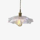 Japanese glass flower pendant light