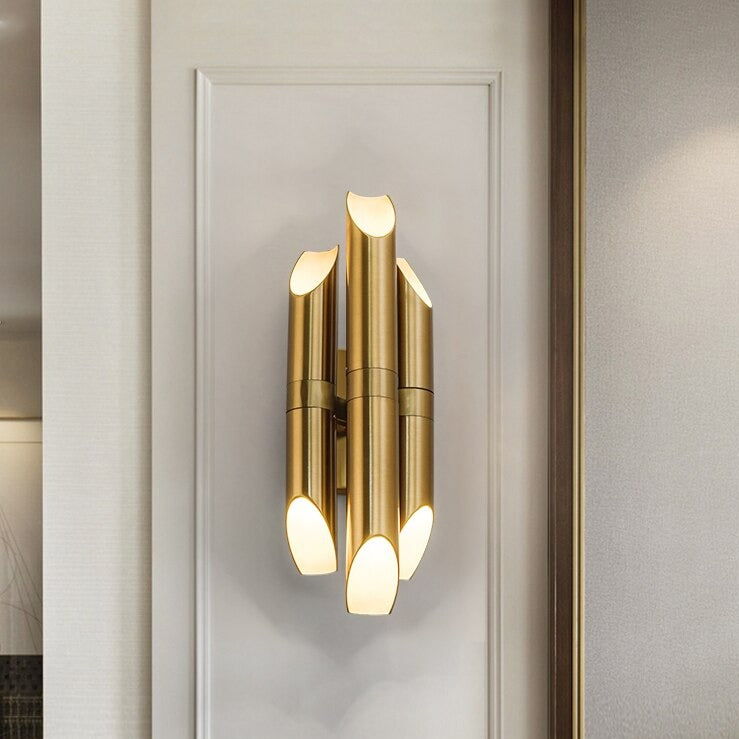 Modern gold tube LED wall light Corden