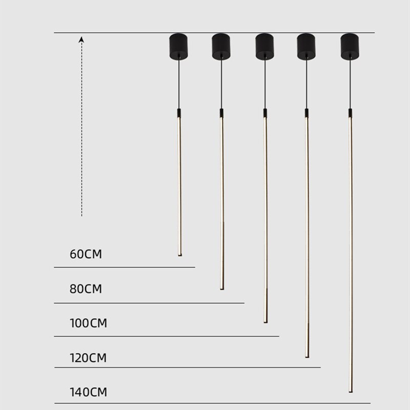 Minimalist LED wired design pendant light Alinea - vue 8 sur 8