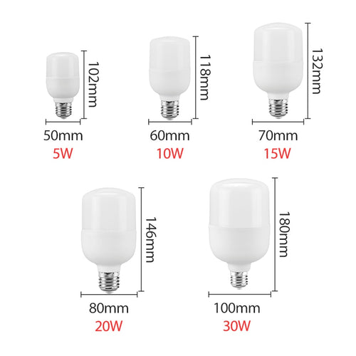 Set of 4 E27 LED bulbs (5W to 30W) - vue 3 sur 2