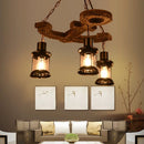 Vintage chandelier with Alaska wooden anchor base