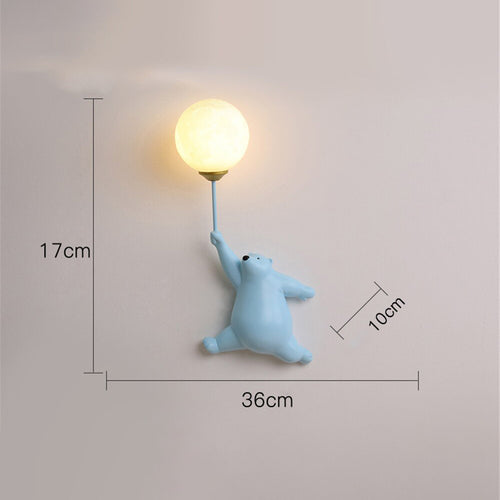 Children's wall light with polar bear Maverick - vue 9 sur 8