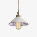 Modern LED pendant light with white ceramic shade Riya