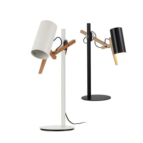 Lampe de bureau en bois naturelle japonais Aswan - vue 4 sur 5