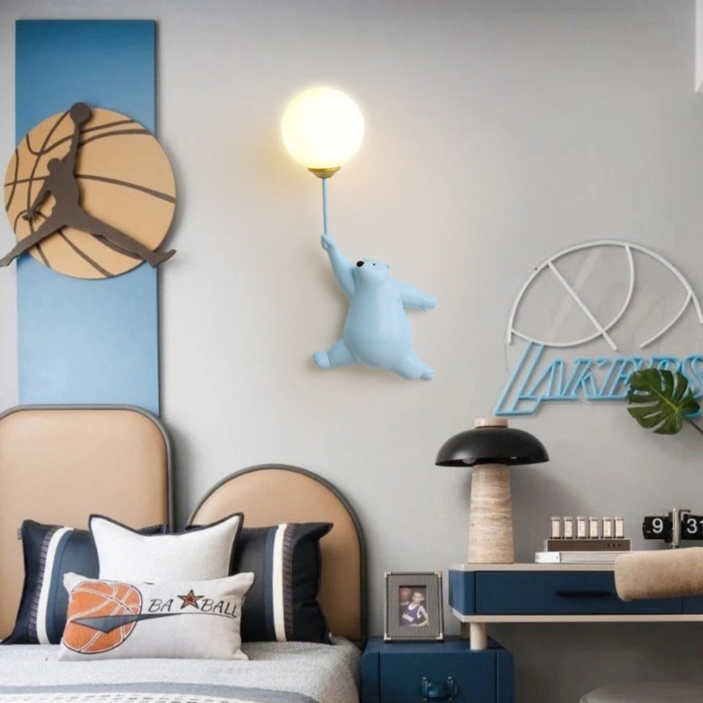 Children's wall light with polar bear Maverick - vue 2 sur 8