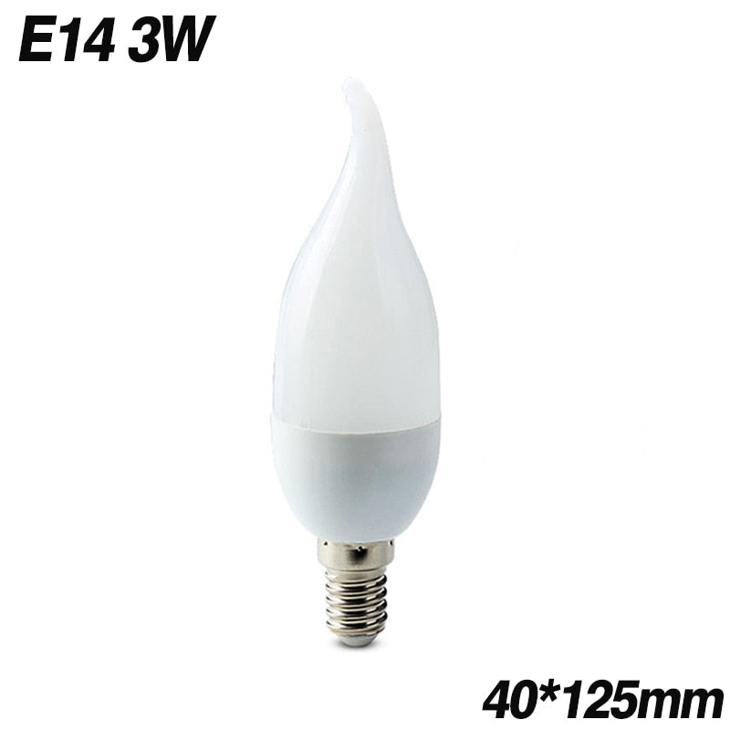 E14 3W LED bulb in flame shape