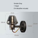 Retro industrial glass wall light berry
