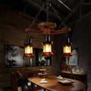 Vintage chandelier with Alaska wooden anchor base