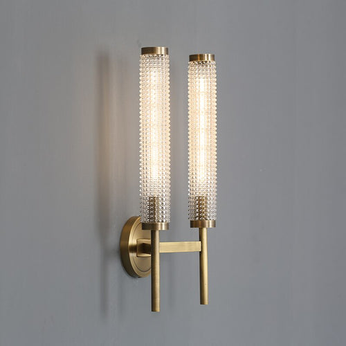 Furla gold brass and glass wall light - vue 4 sur 8