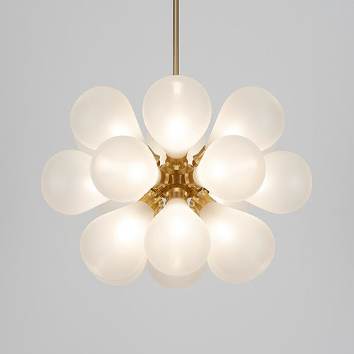 Modern chandelier with multiple glass Beans globes - vue 6 sur 8