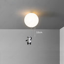 Children's LED ceiling light with balloon and panda Otto