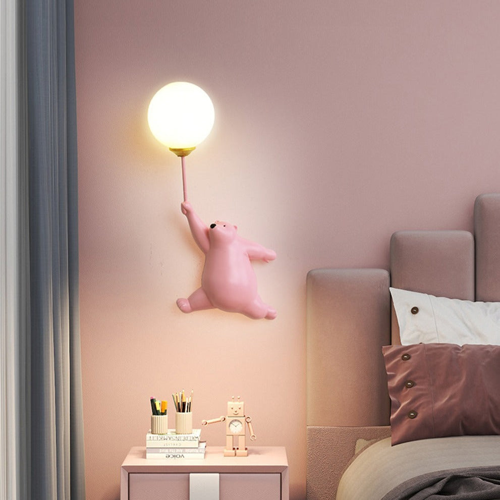 Children's wall light with polar bear Maverick - vue 3 sur 8