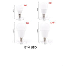 E14 LED bulb from 3w to 12w in the shape of a globe