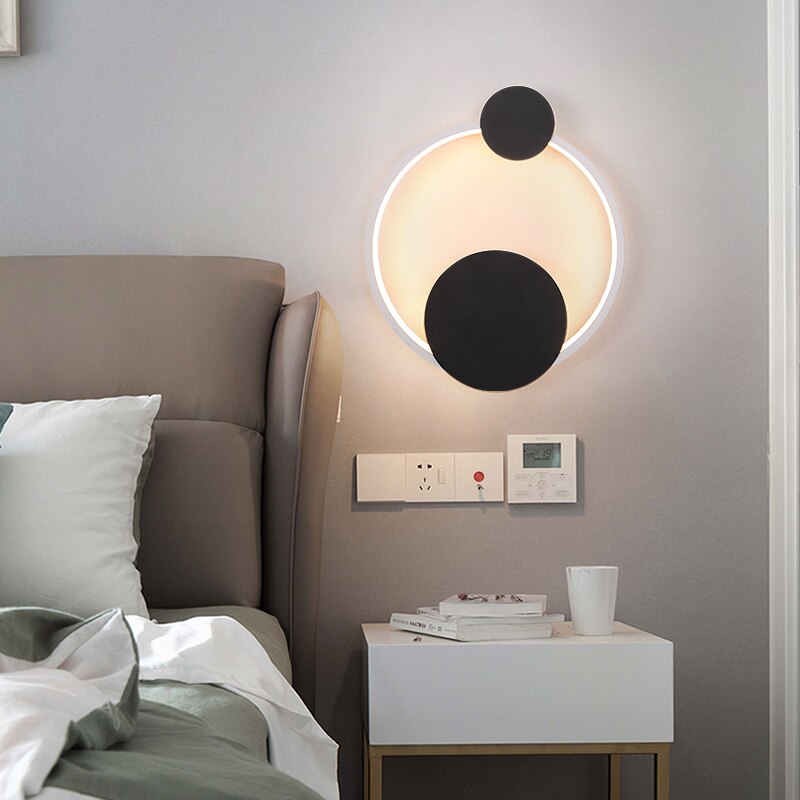 Modern rounded LED wall light scone - vue 4 sur 8